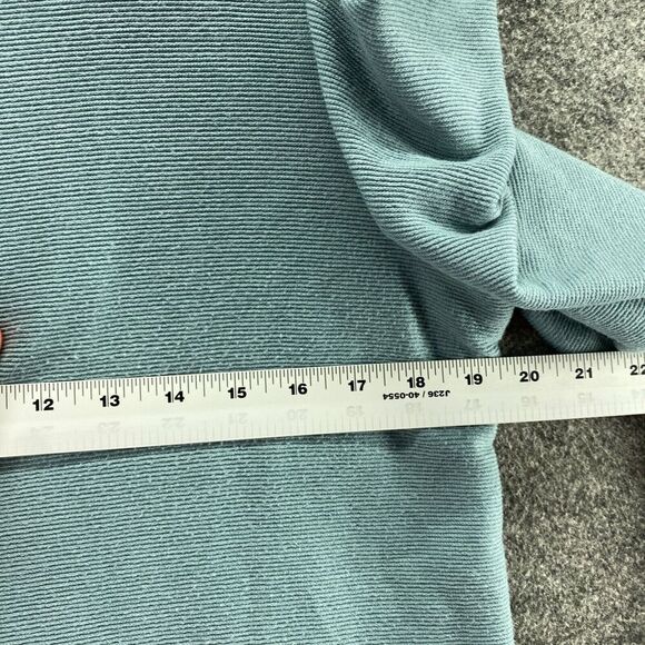 Nine West Blouse Women L Large Blue Crew Neck Long Sleeve Pullover Rayon Casual - Picture 7 of 9